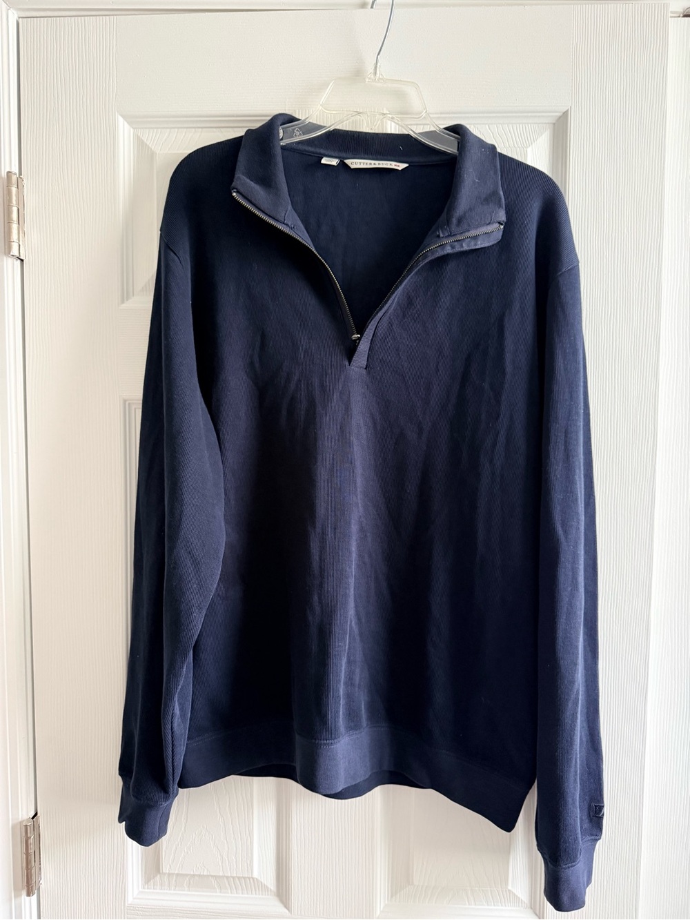 Cutter & Buck Navy Half-Zip Pullover